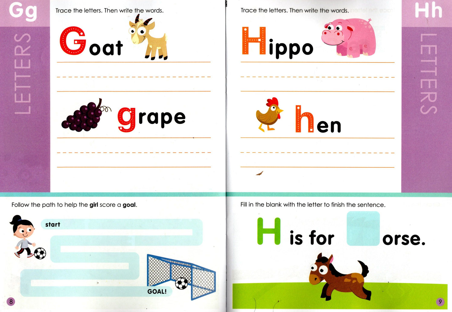 Kindergarten Educational Workbooks - Set of 4 Books - v13