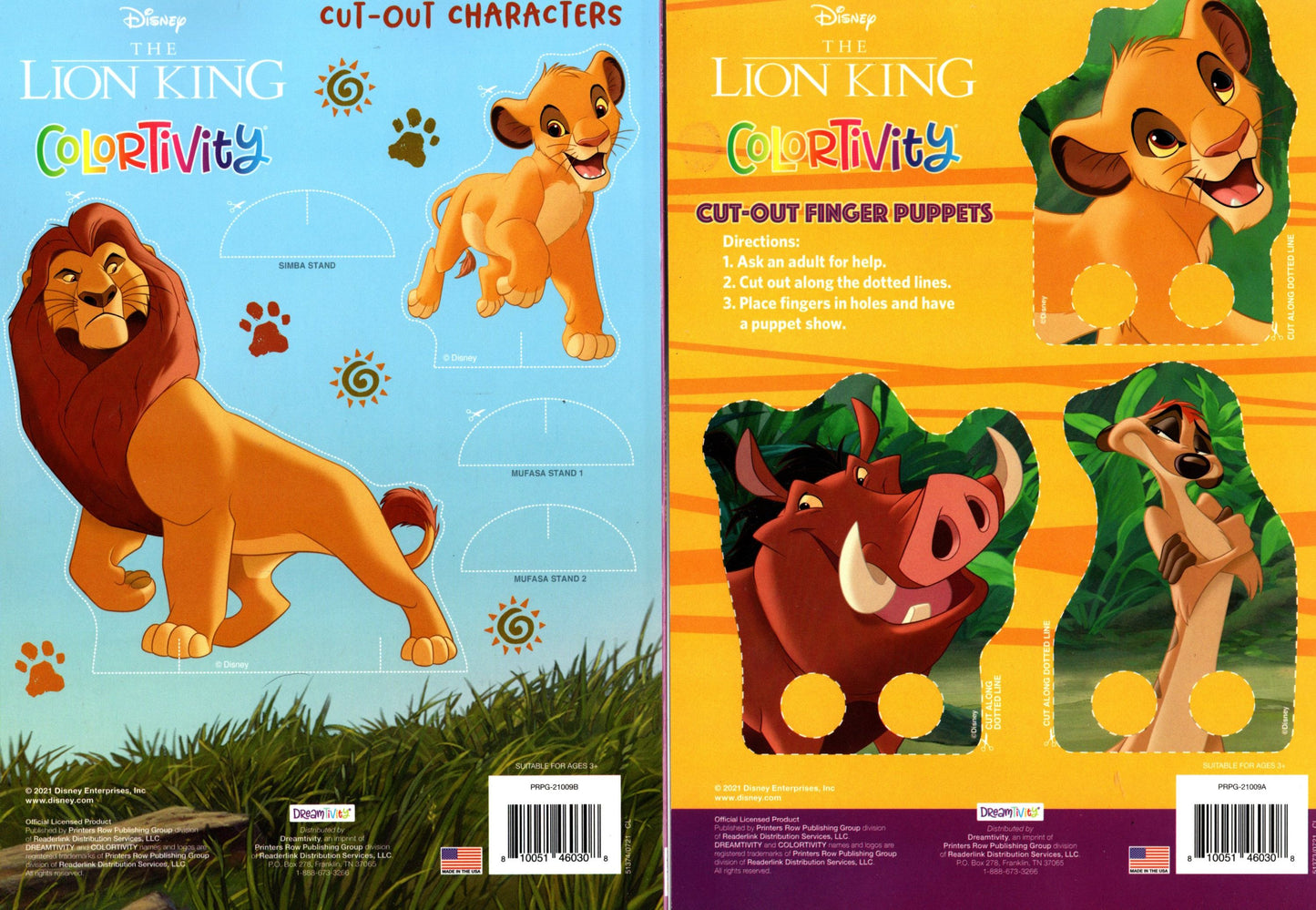Disney The Lion King - Wild Fun & Friends with the King - Coloring & Activity Book (Set of 2 Books)