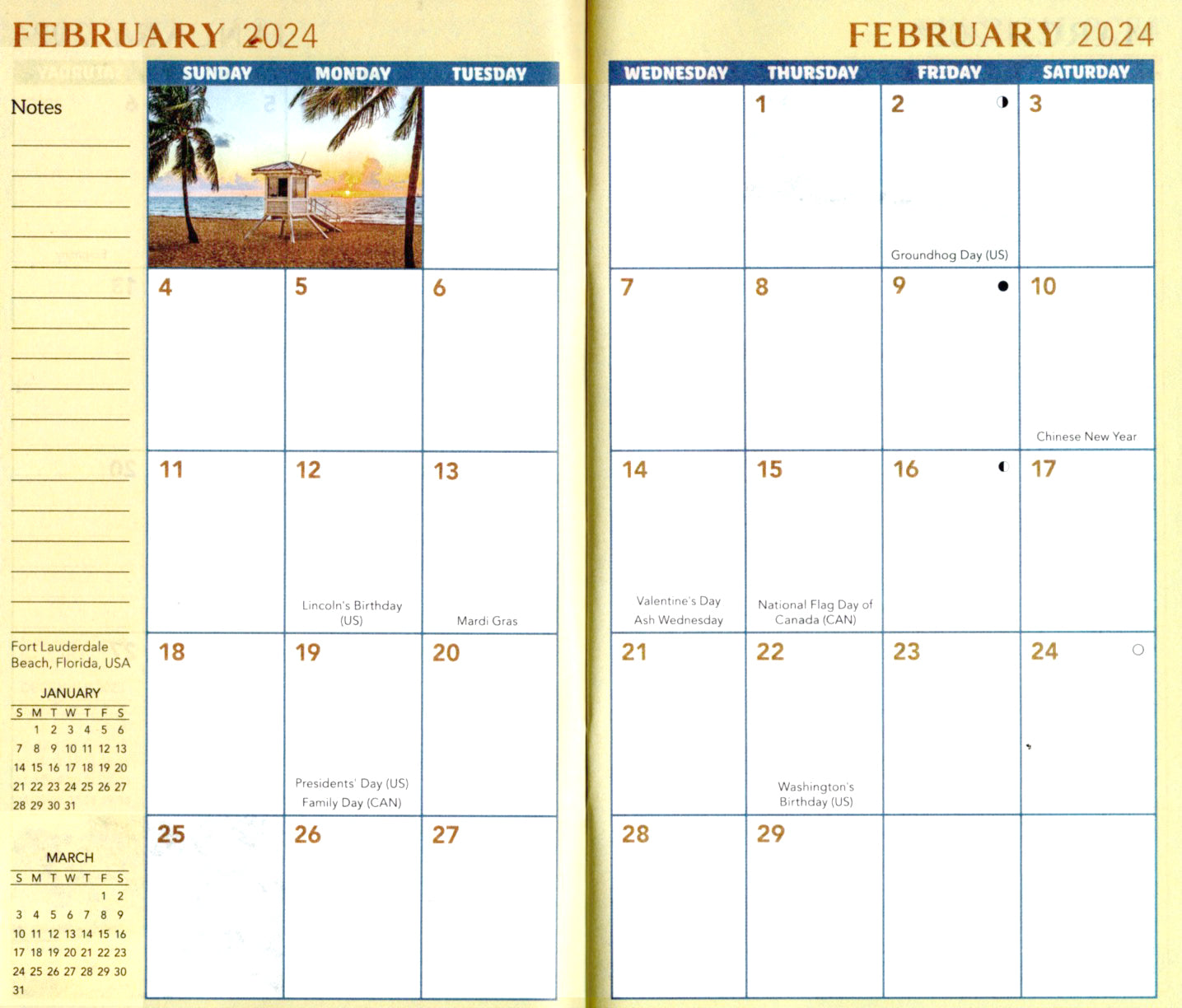 2024-2025 Value Pocket Calendar for Planning, Scheduling, and Organizing (Beaches)