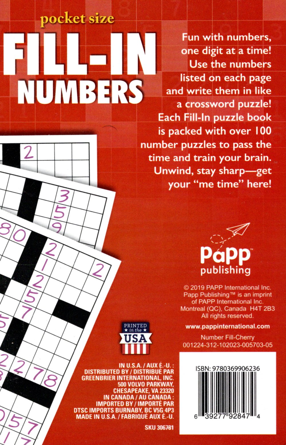 Fill in Numbers - Sharpen Your Memory, Boost Your Brain (Pocket Size) - Vol.4 - 5