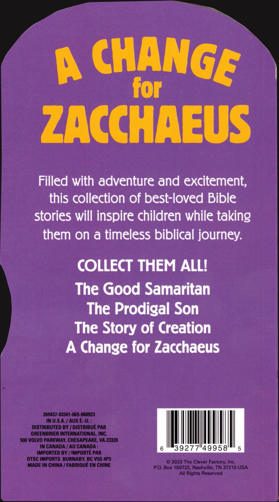A Change for Zacchaeus, The Prodigal Son, The Story of Creation, The Good Samaritan - Book Set