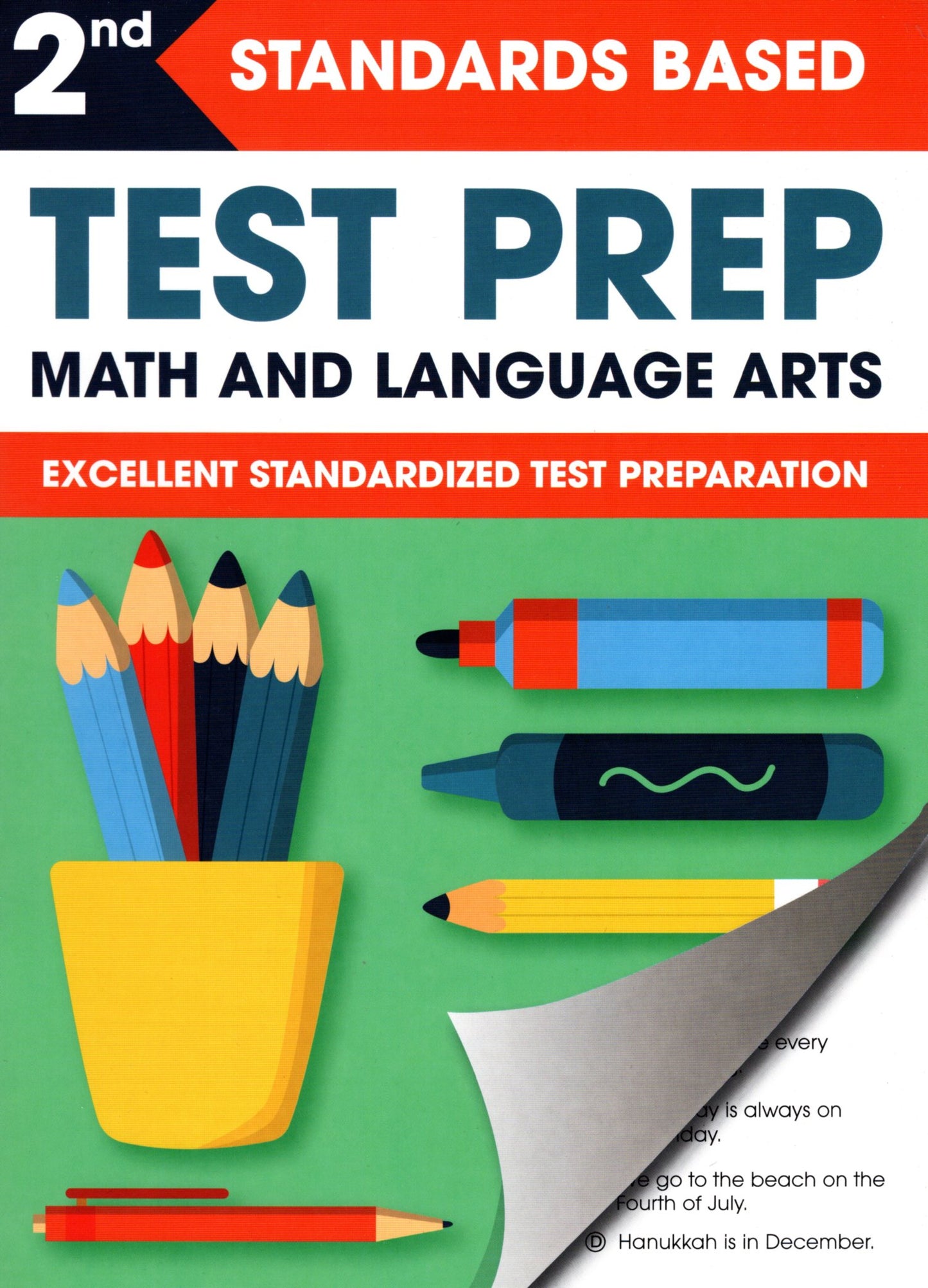 Second Grade Math & Language Arts Test Prep Workbook v3