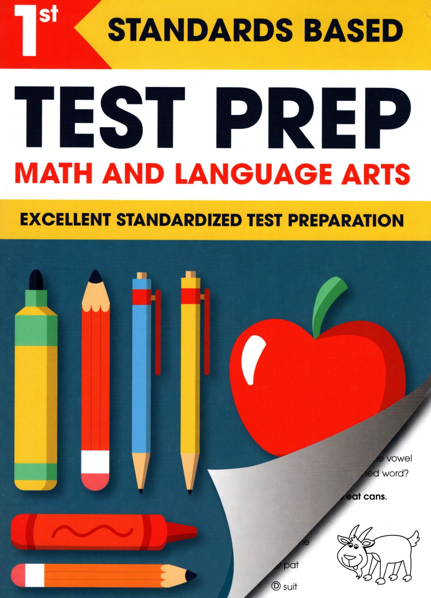 First Grade Math & Language Arts Test Prep Workbook (Excellent Standardized Test Preparation)