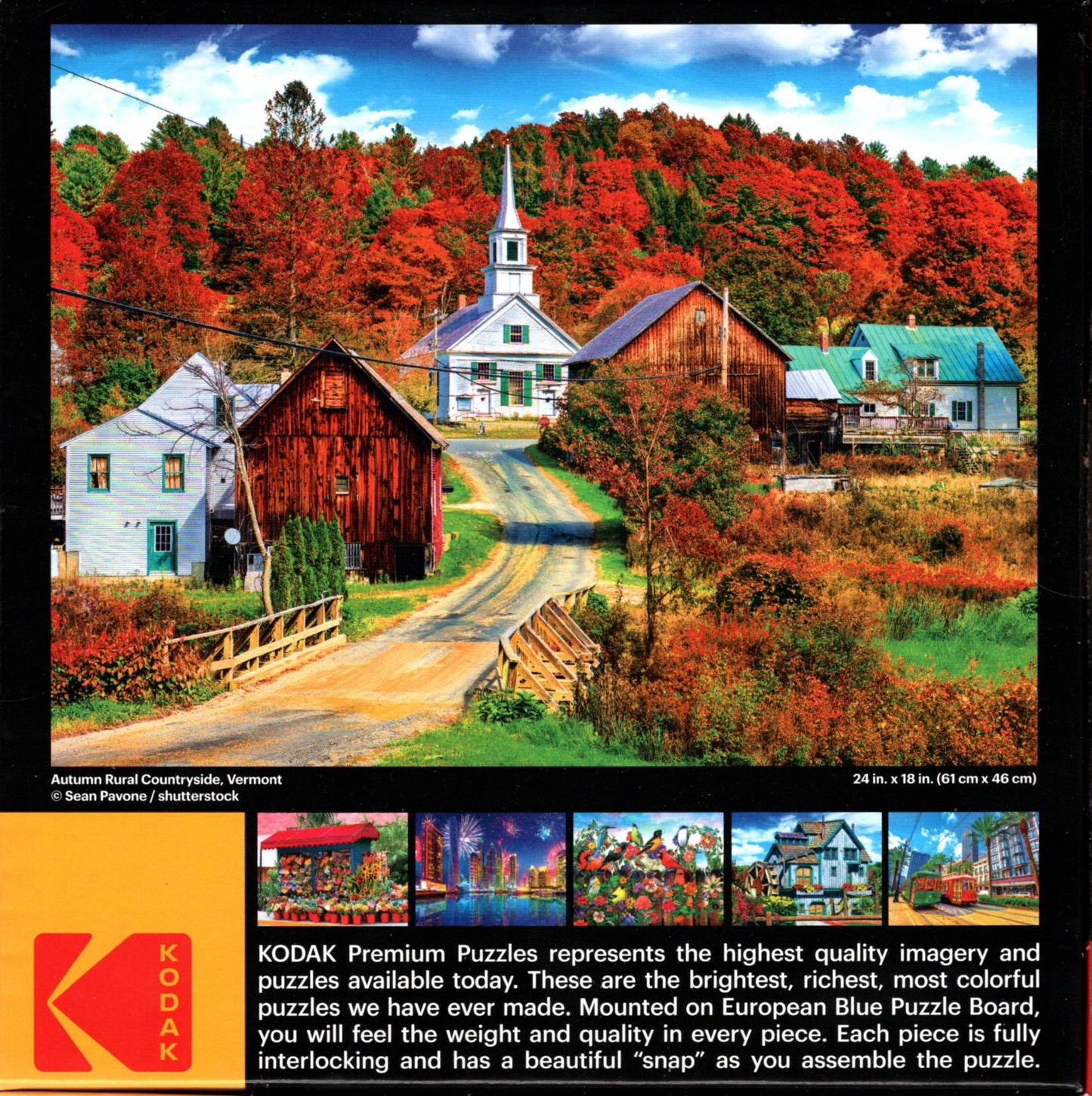 Autumn Rural Countryside, Vermont ~ 550 Kodak Premium Puzzles