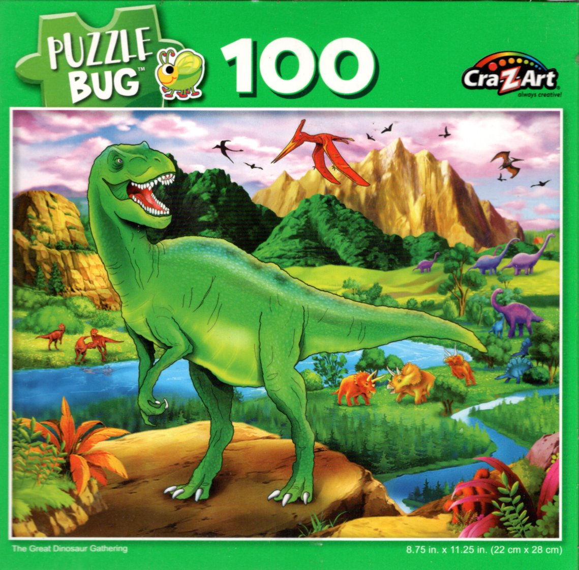 Mermaid Princess, Dinosaur, Alice, Dolphin - 100 Piece Jigsaw Puzzle (Set of 4)