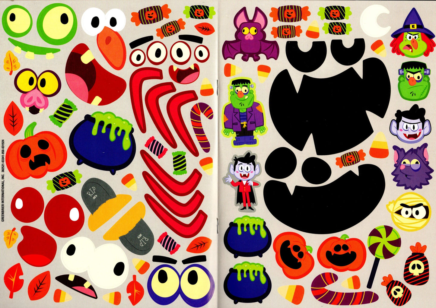 Creepy & Kawaii & Spooky - Halloween Sticker Activity Book (Set of 2 Books)