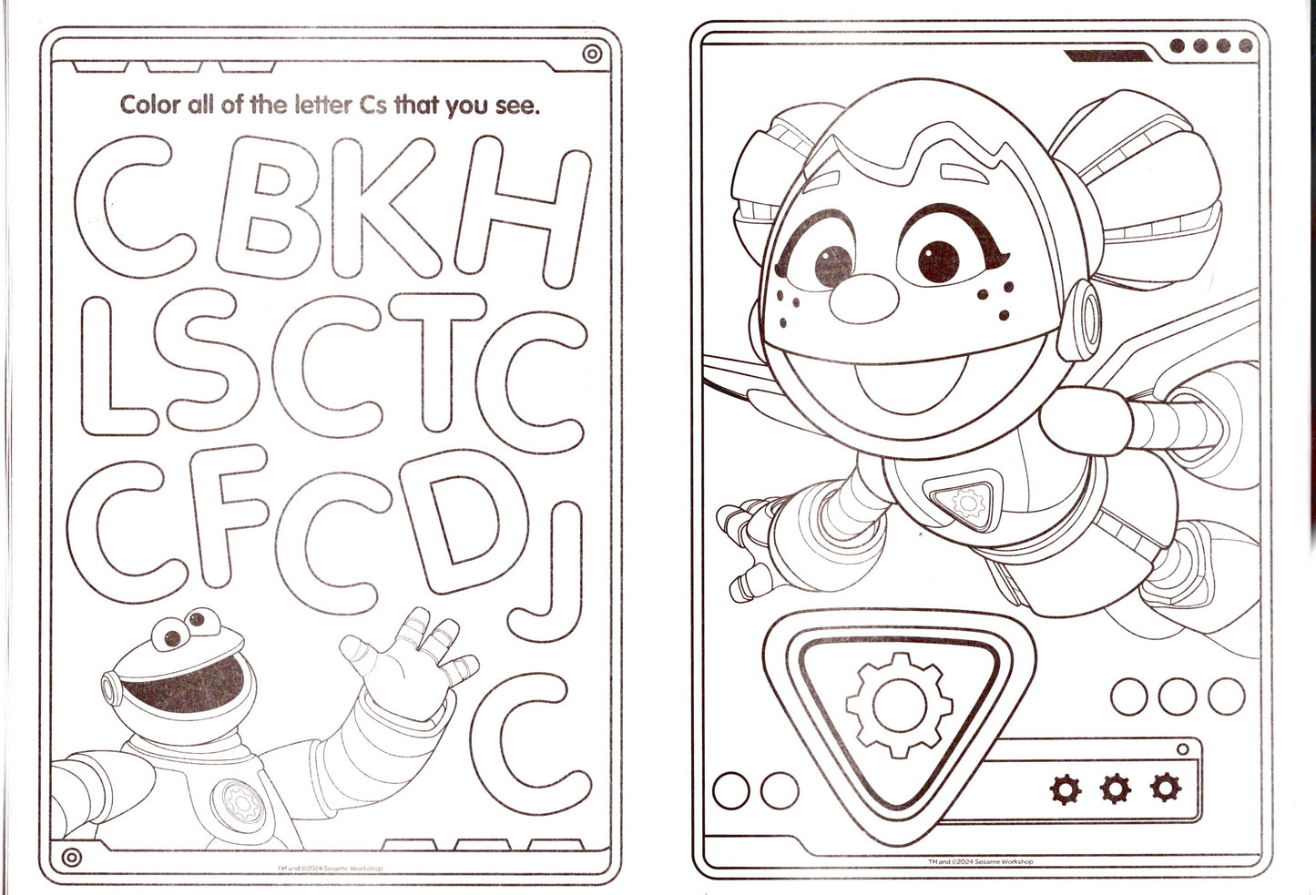 123 Sesame Street - Mecha Builders - Jumbo Coloring & Activity Book