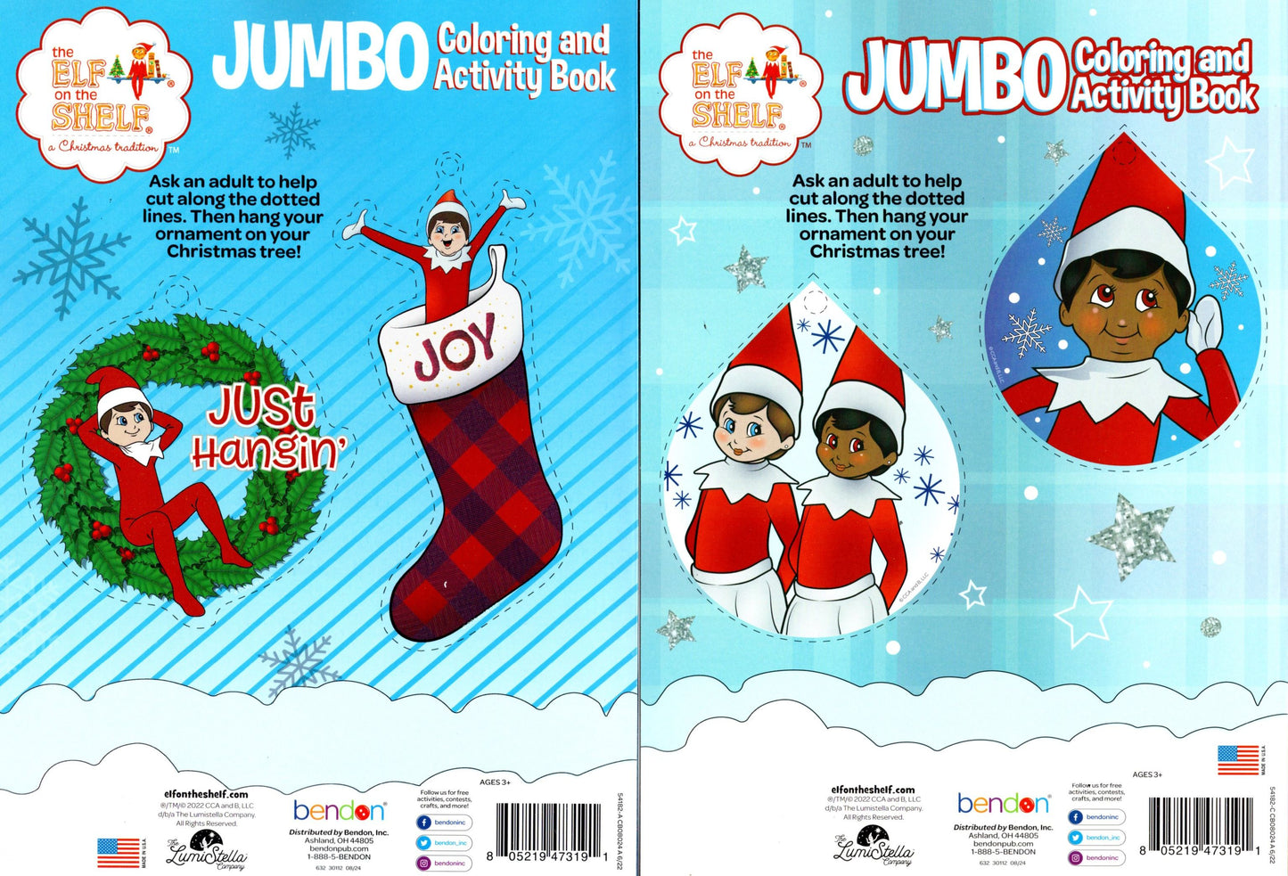 The Elf on The Shelf - Holiday and Christmas - Jumbo Coloring & Activity Book (Set of 2 Books) v4