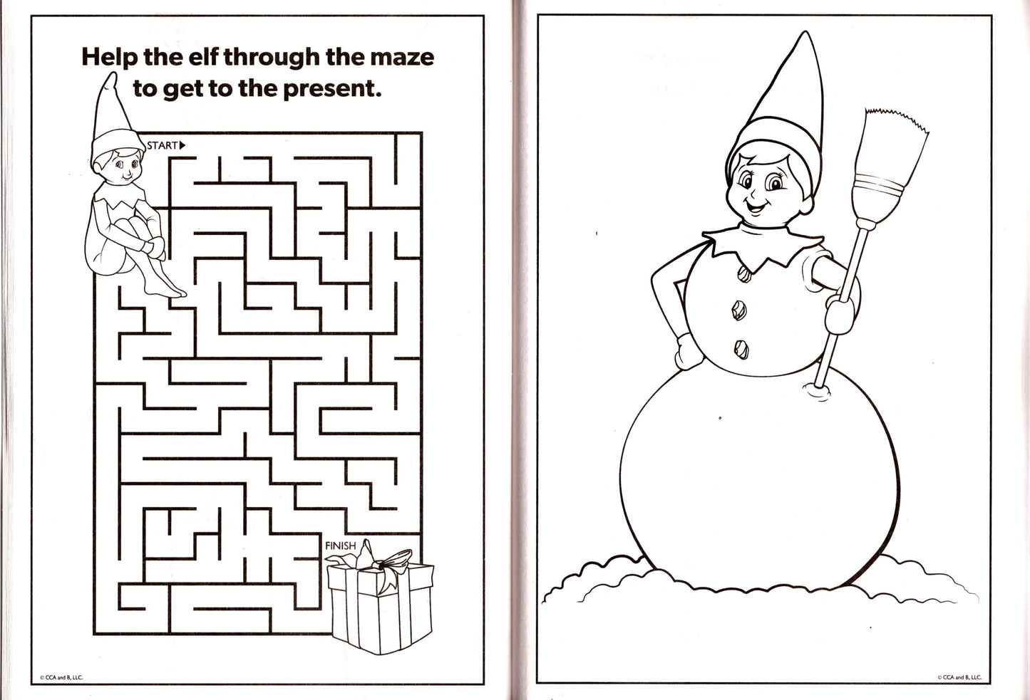 The Elf on The Shelf - Holiday and Christmas - Jumbo Coloring & Activity Book (Set of 2 Books) v4