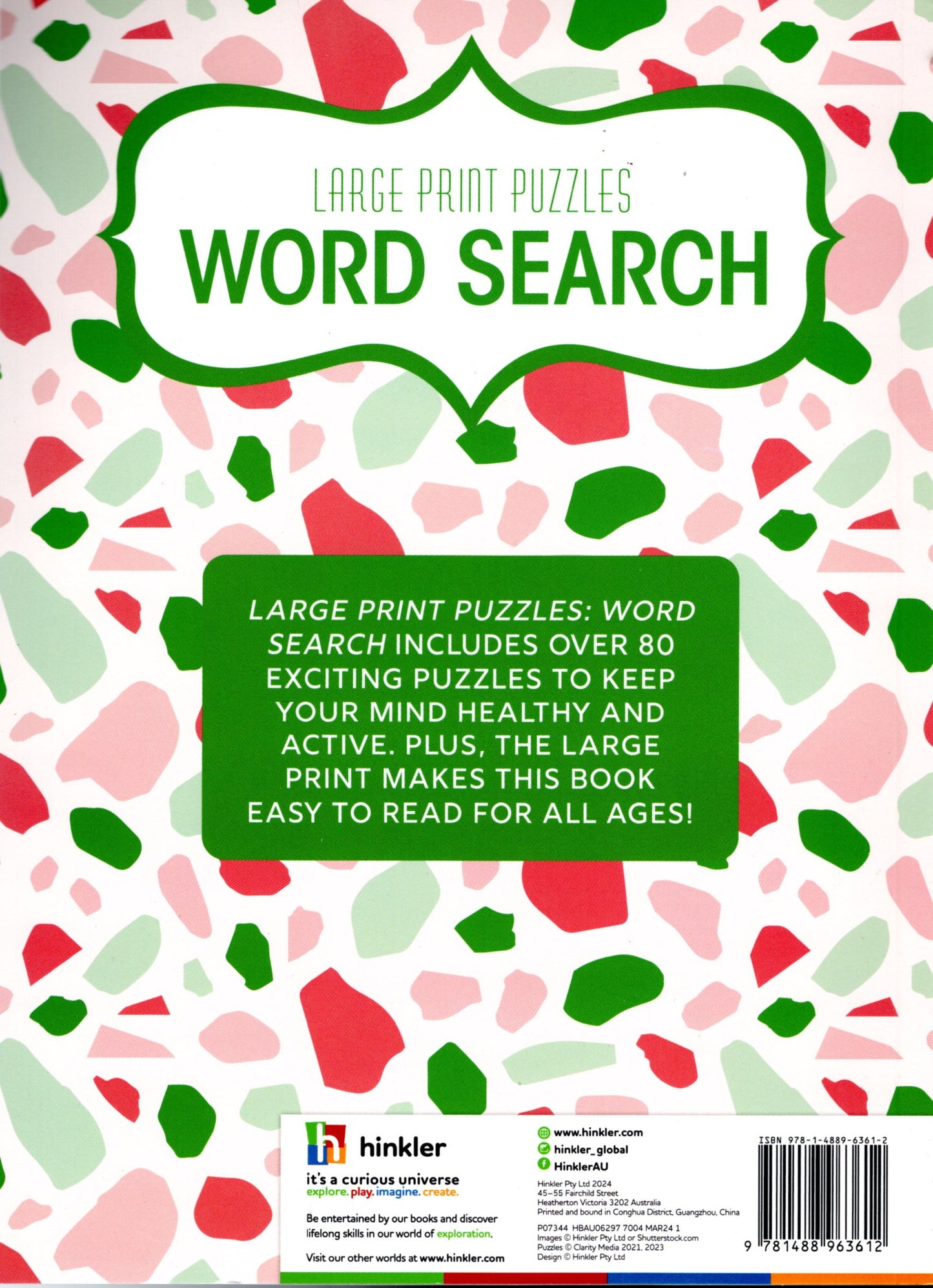 Large Print Puzzles - Word Search 80 puzzles book
