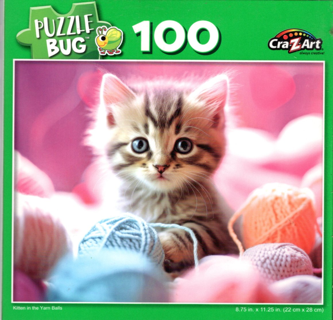 Kitten in The Yarn Balls - 100 Piece Jigsaw Puzzle