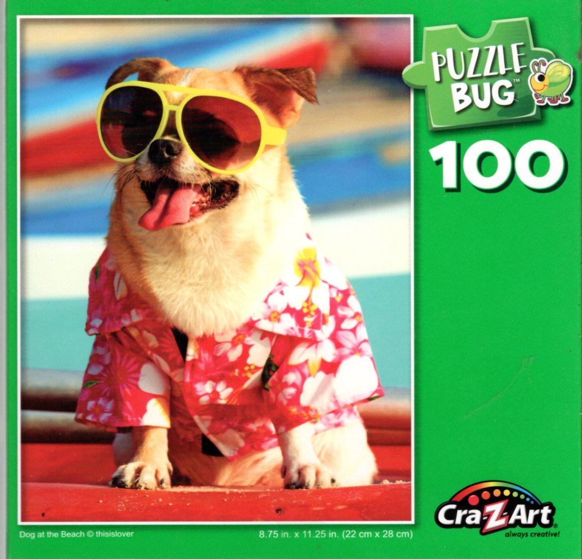 Dog at The Beach - 100 Piece Jigsaw Puzzle