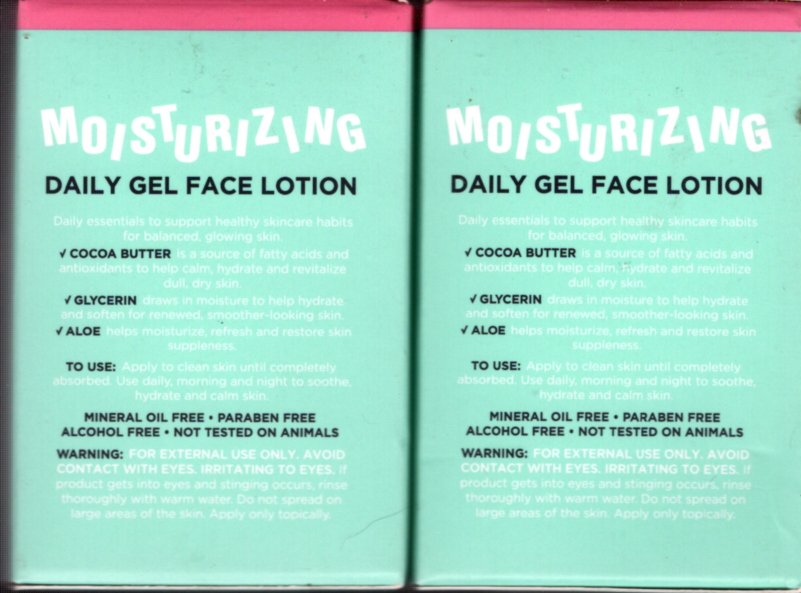 Global Beauty Care Moisturizing Daily Gel 1,7fl oz 50ml (Set of 2 Pack)