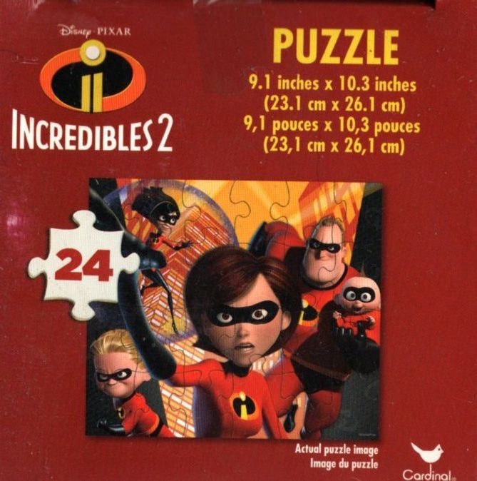Disney Pixar Incredibles 2 - 24 Pieces Jigsaw Puzzle v2
