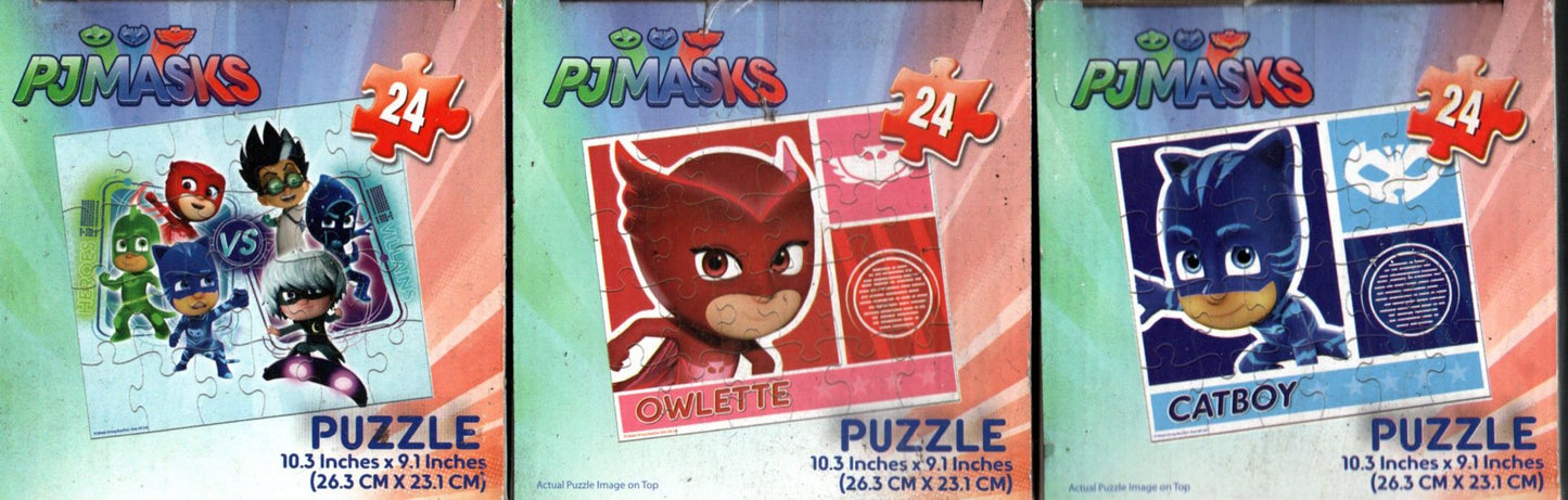 Disney Pixar PJ Masks - 24 Pieces Jigsaw Puzzle (Set of 3)