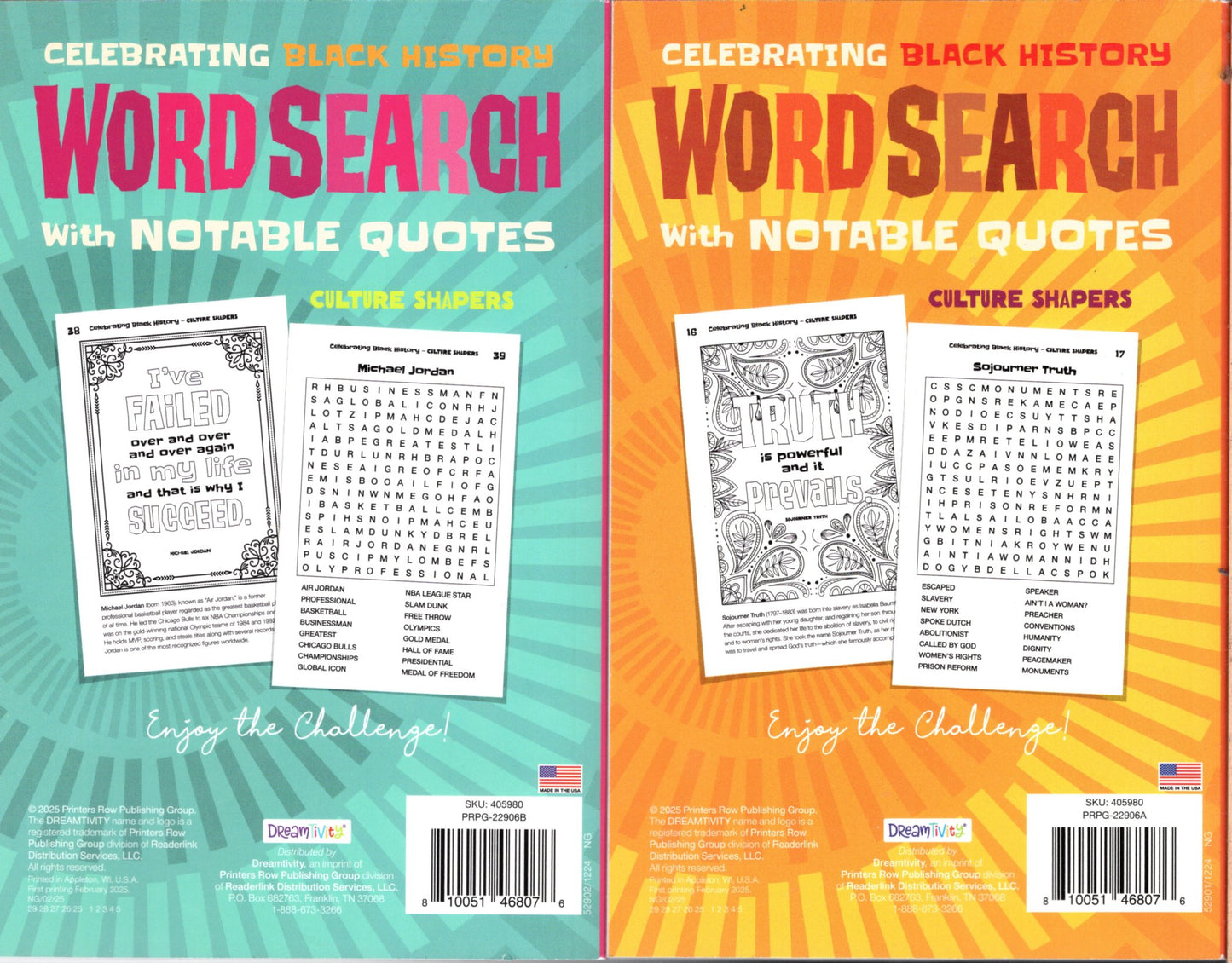 Large Print Celebrating Black History Word Search with Notable Quotes