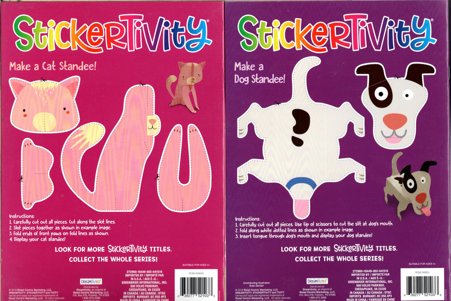 Bling Babies Puppies and Kittens - Sticker Included - Activity Book (Set of 2)