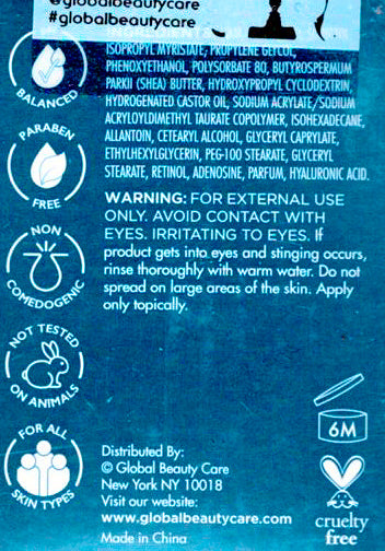 Global Beauty Care Anti-Aging Retinol Skin Care Cream 1.7oz (Set of 2))