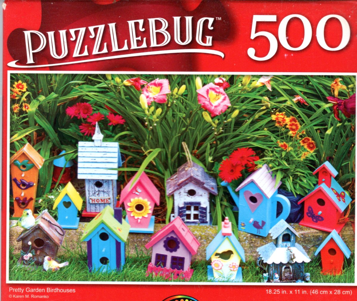 Pretty Garden Birdhouses - 500 Pieces Jigsaw Puzzle