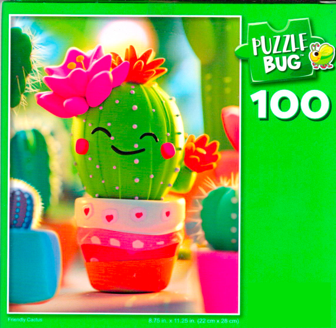 Friendly Cactus - 100 Piece Jigsaw Puzzle