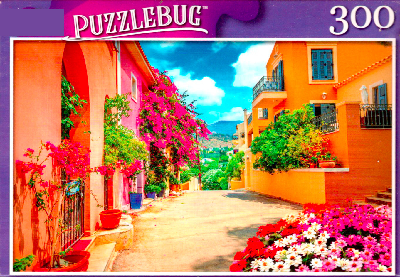 Pretty Street in Kefalonia, Greece - 300 Pieces Jigsaw Puzzle