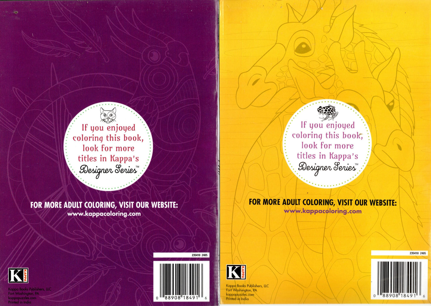 Coloring Books for Adults - Pets and Wild Animals (Set of 2 Books)