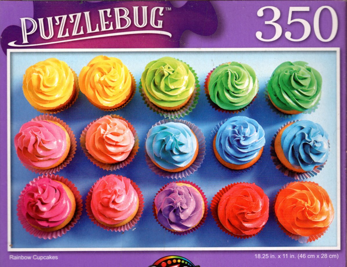 Rainbow Cupcakes - 350 Pieces Jigsaw Puzzle