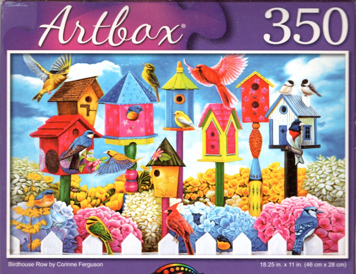 Birdhouse Row - 350 Pieces Jigsaw Puzzle
