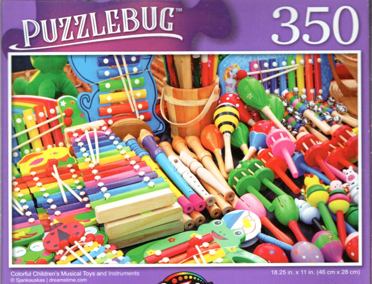 Colorful Children`s Musical Toys and Instruments - 350 Pieces Jigsaw Puzzle