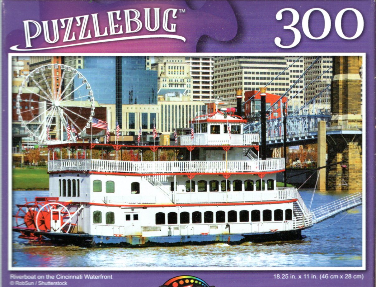 Riverboat on The Cincinnati Waterfront - 300 Pieces Jigsaw Puzzle