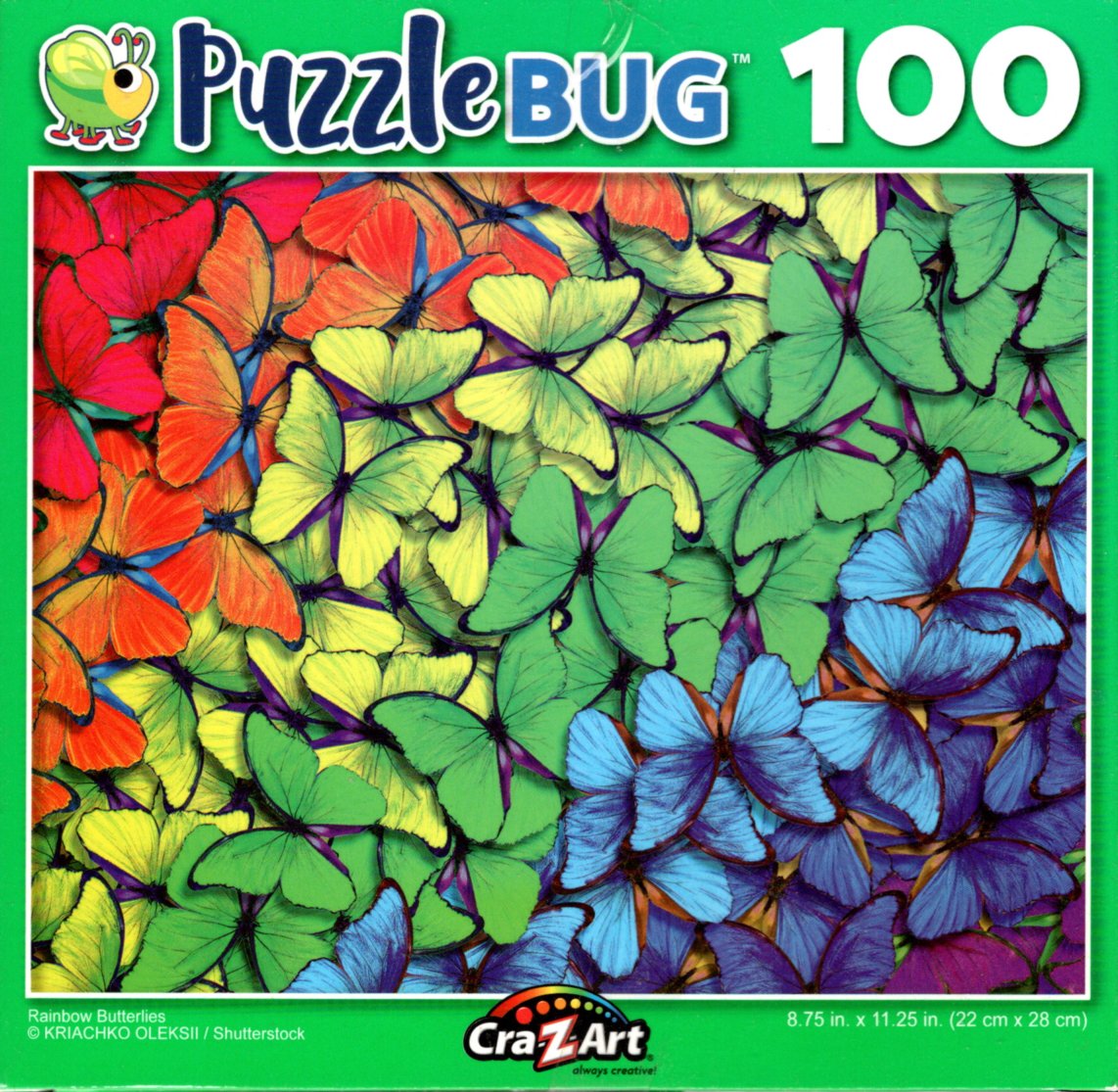Rainbow Butterflies - 100 Piece Jigsaw Puzzle