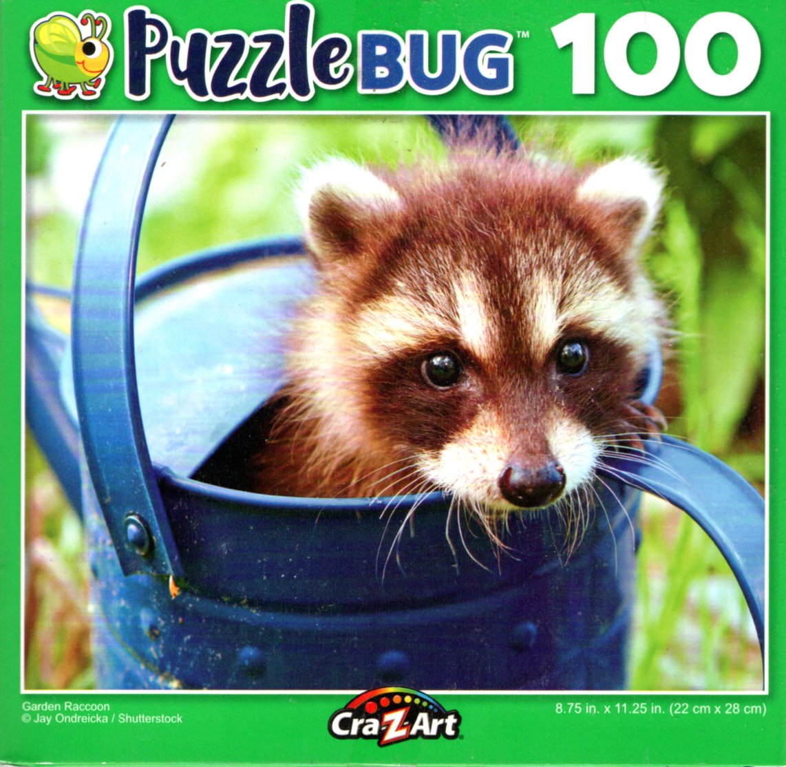 Garden Raccoon - 100 Piece Jigsaw Puzzle