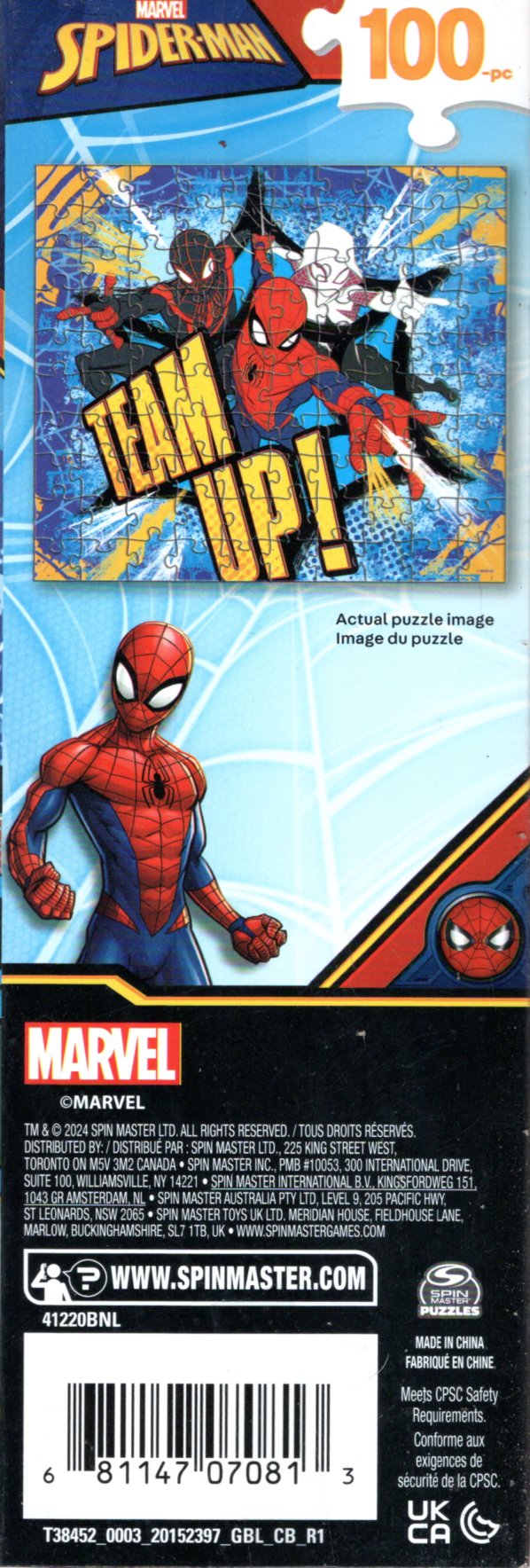 Marvel Spider-Man- 100 Pieces Jigsaw Puzzle