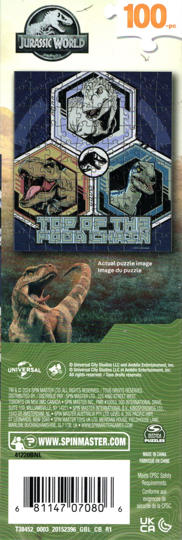 Jurassic World - Top of The Food Chain - 100 Pieces Jigsaw Puzzle