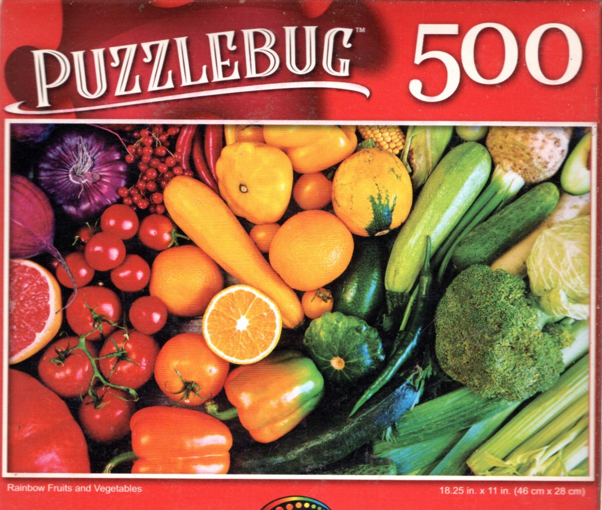 Rainbow Fruits and Vegetables - 500 Pieces Jigsaw Puzzle