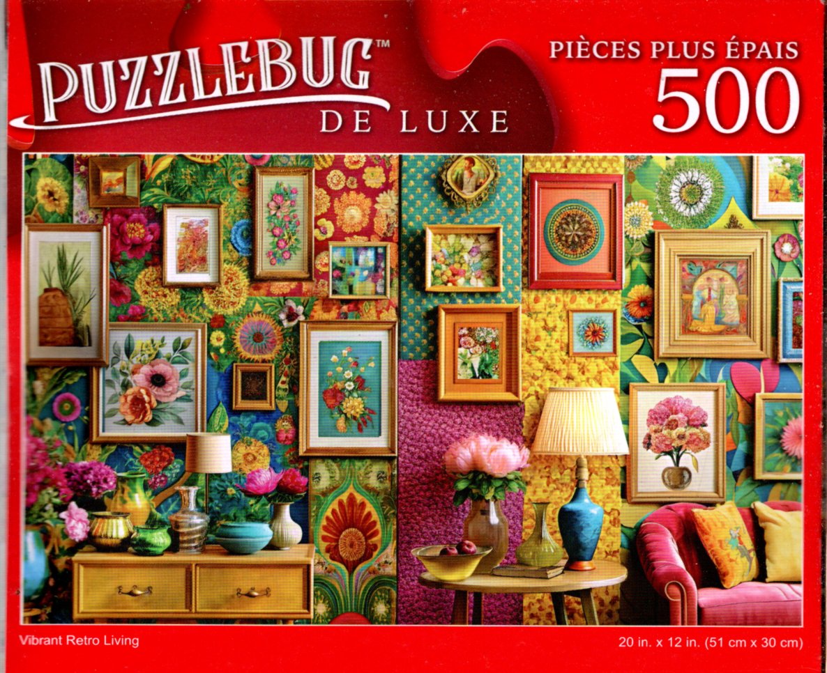 Vibrant Retro Living - 500 Pieces Deluxe Jigsaw Puzzle