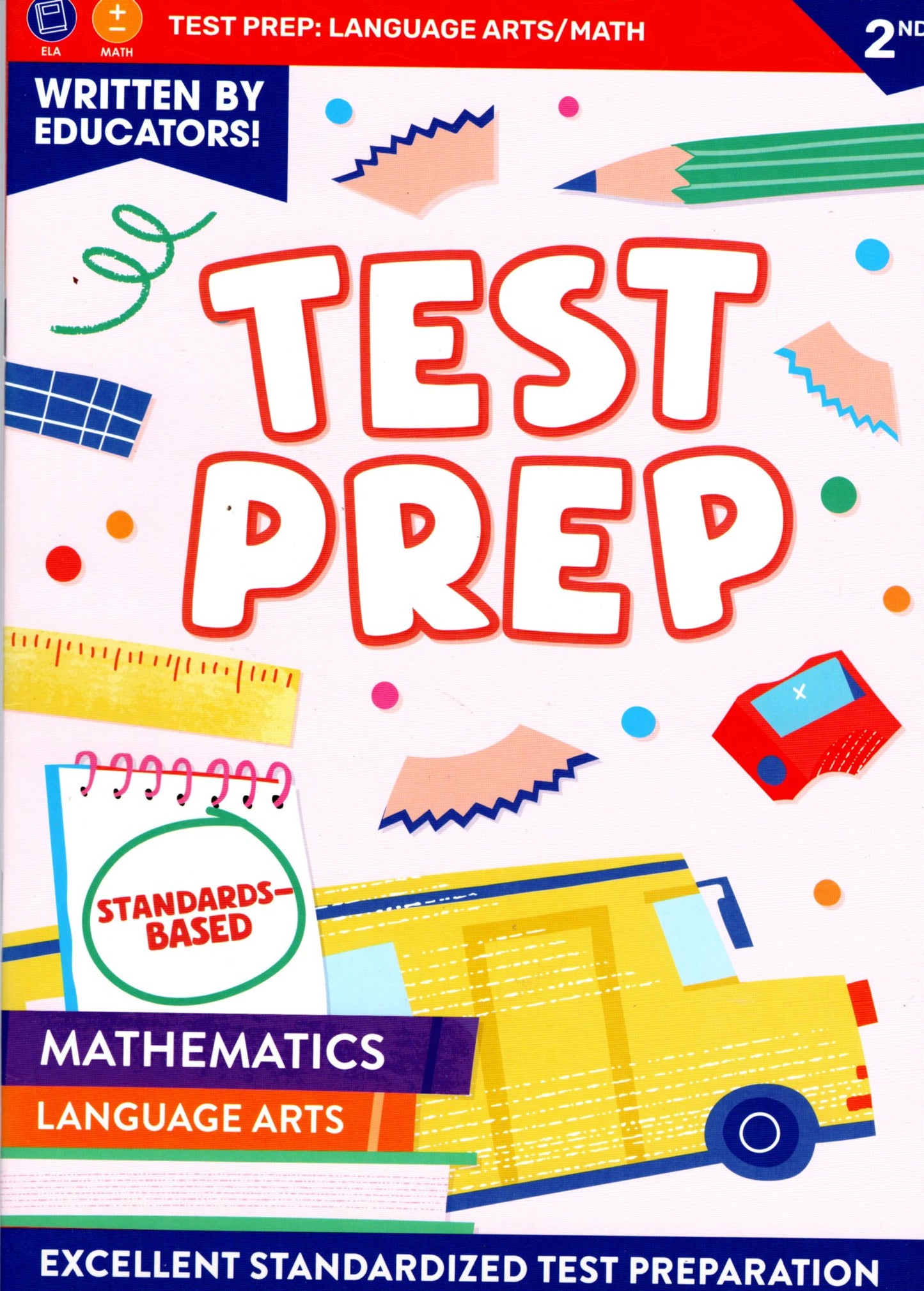 Second Grade Math & Language Arts Test Prep Workbook v3