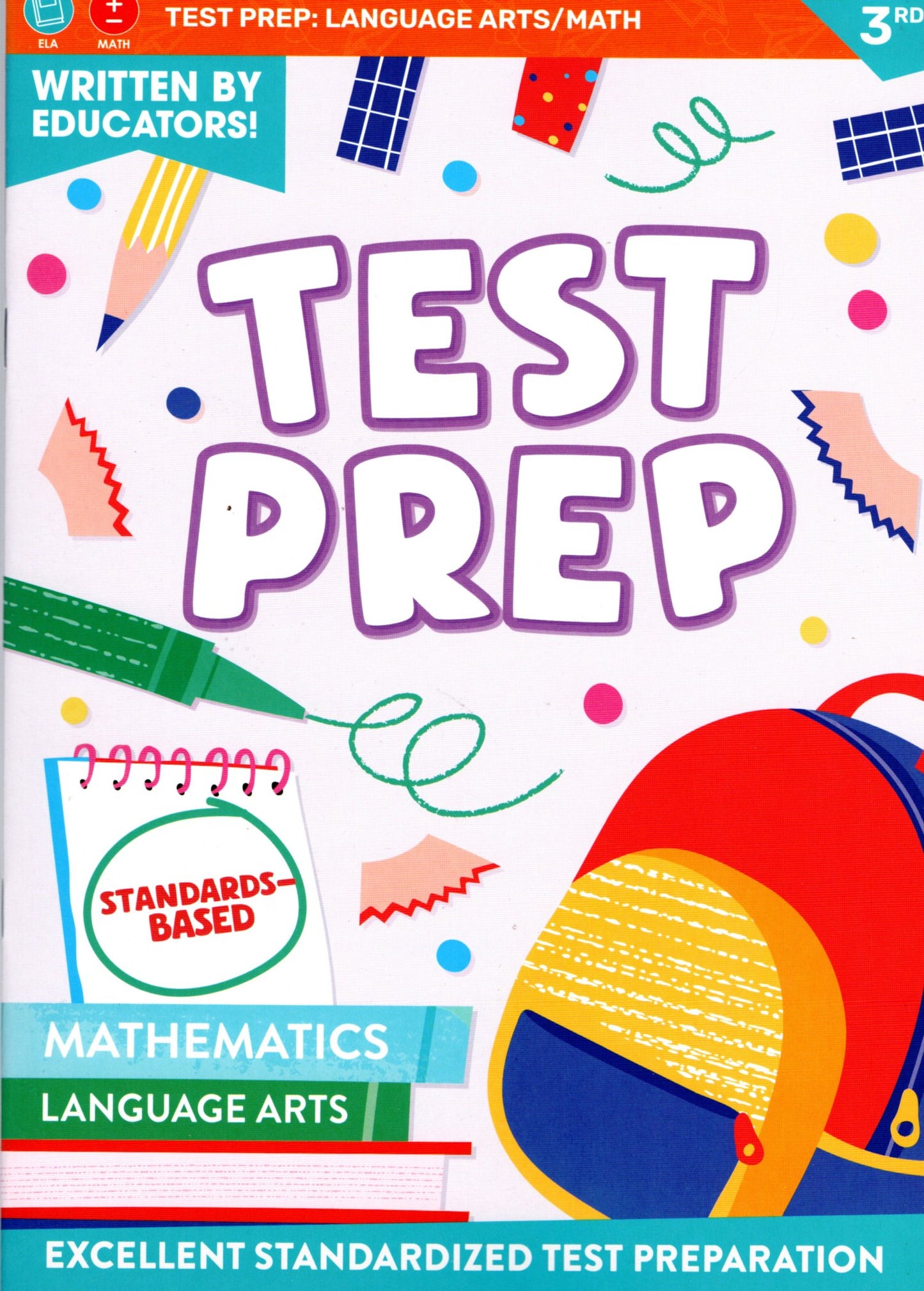 Third Grade Math & Language Arts Test Prep Workbook v3