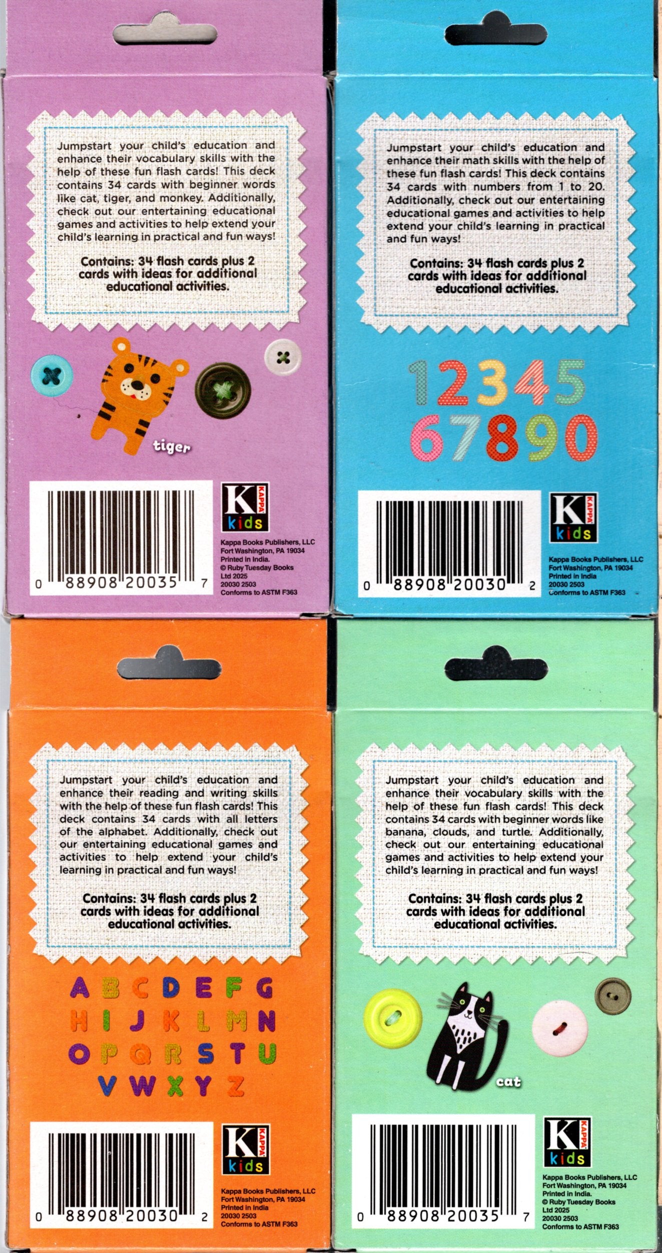 Educational Flash Cards for Early Learning - My First Words, My First Animals...