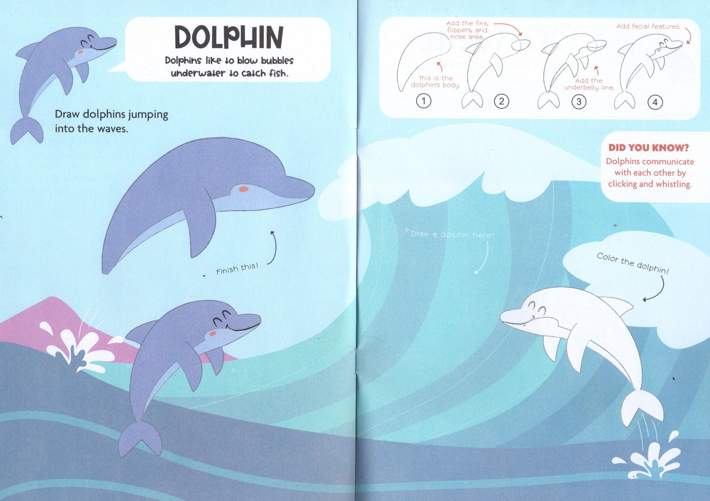 Step-by-Step Doodle & Drawing - Go, Go, Go: Animals: Growing Garden: Ocean Book