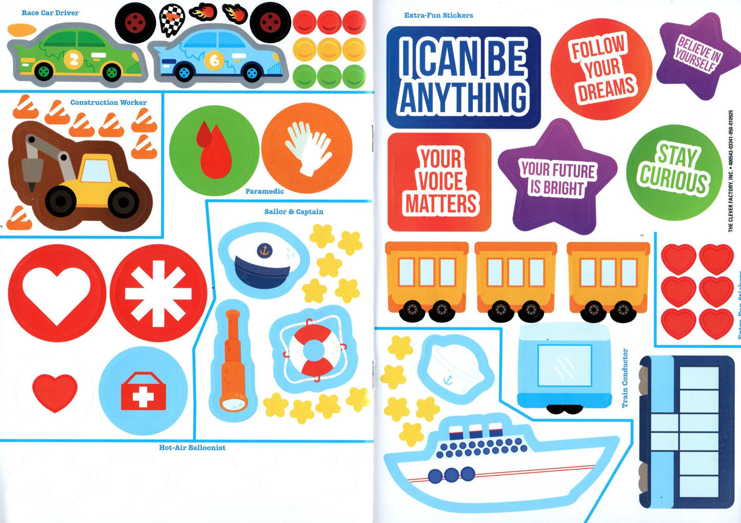 Educational Learning Sticker Activity Books - I Can Be Anything (Set of 4 Books)