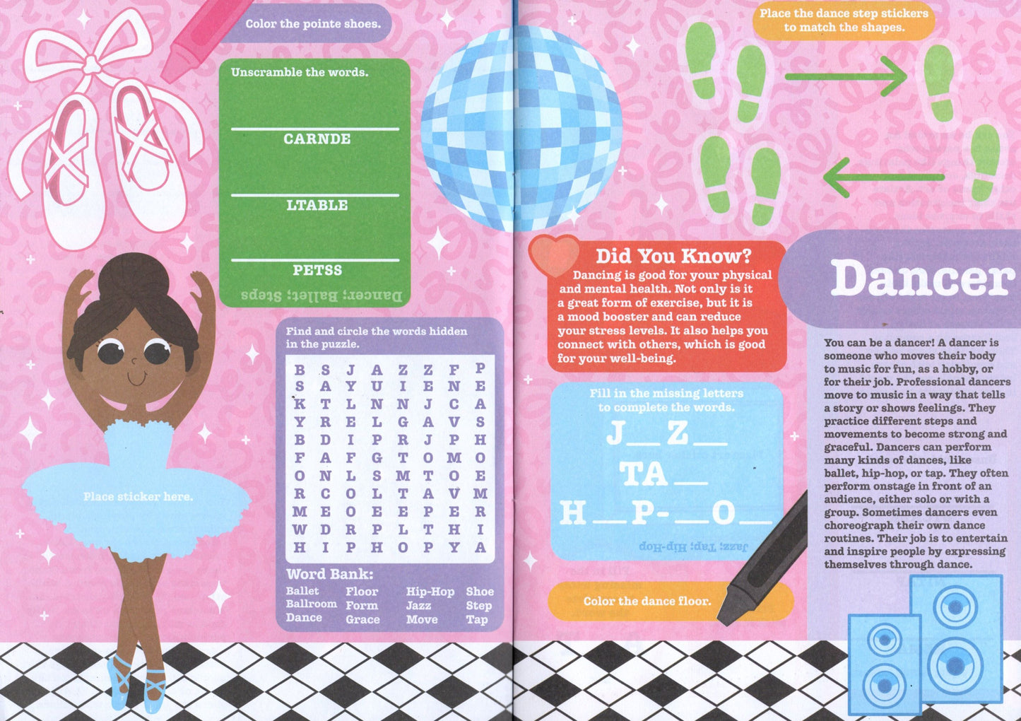 Educational Learning Sticker Activity Books - I Can Be Anything (Set of 4 Books)