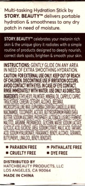 Story Beauty Hydration Stick with Niacinamide, Shea Butter 1.05 Oz (Set of 2)