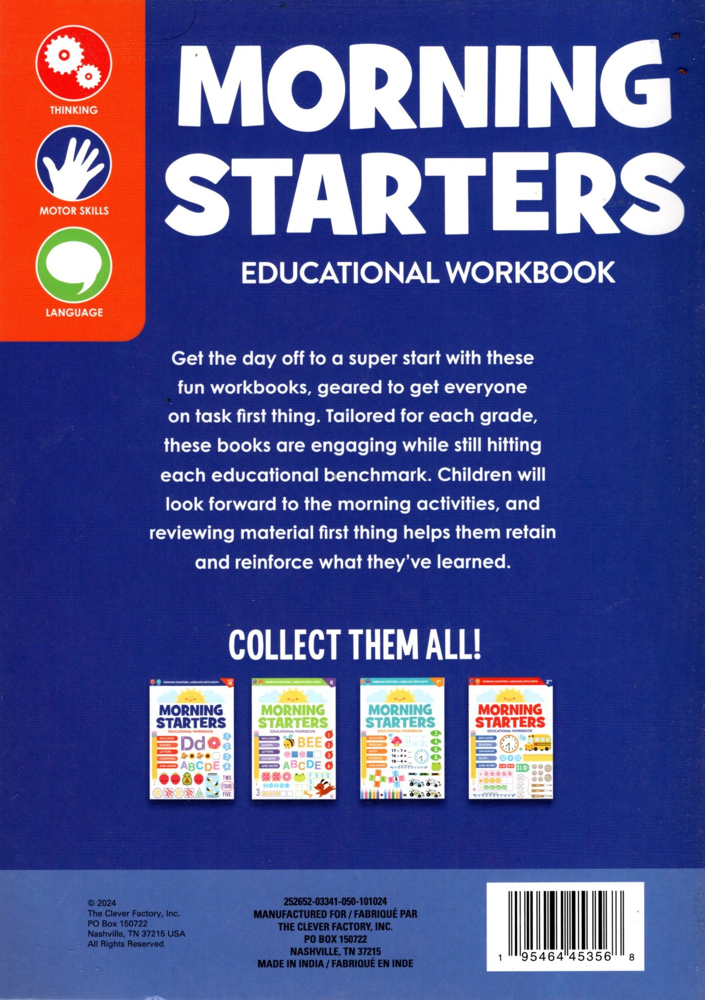 PRE-K Morning Starters Educational Workbooks -v19