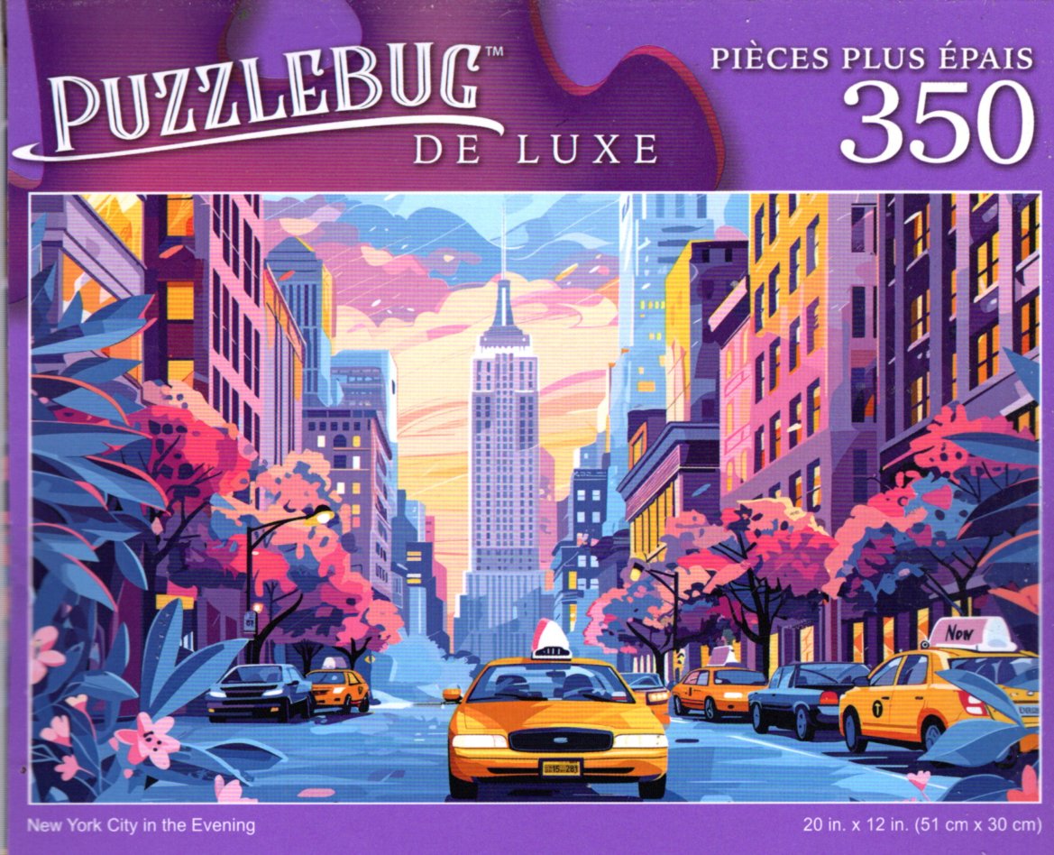 New York City in The Evening - 350 Pieces Jigsaw Deluxe Puzzle