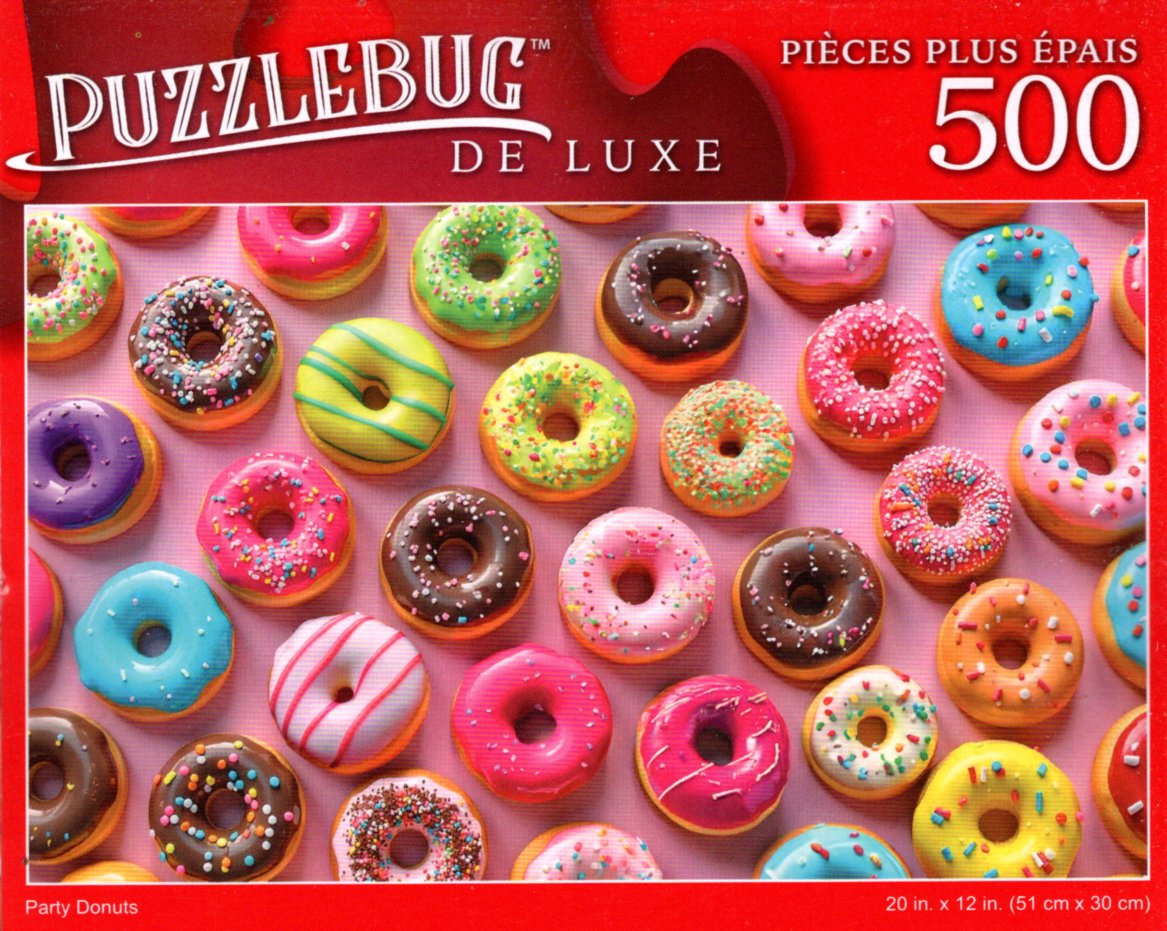 Party Donuts - 500 Pieces Deluxe Jigsaw Puzzle