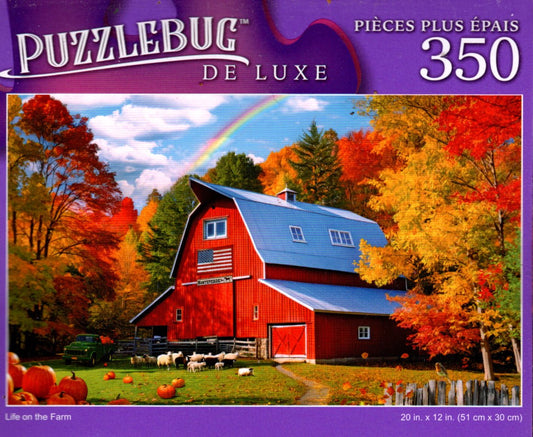 Life on The Farm - 350 Pieces Jigsaw Deluxe Puzzle