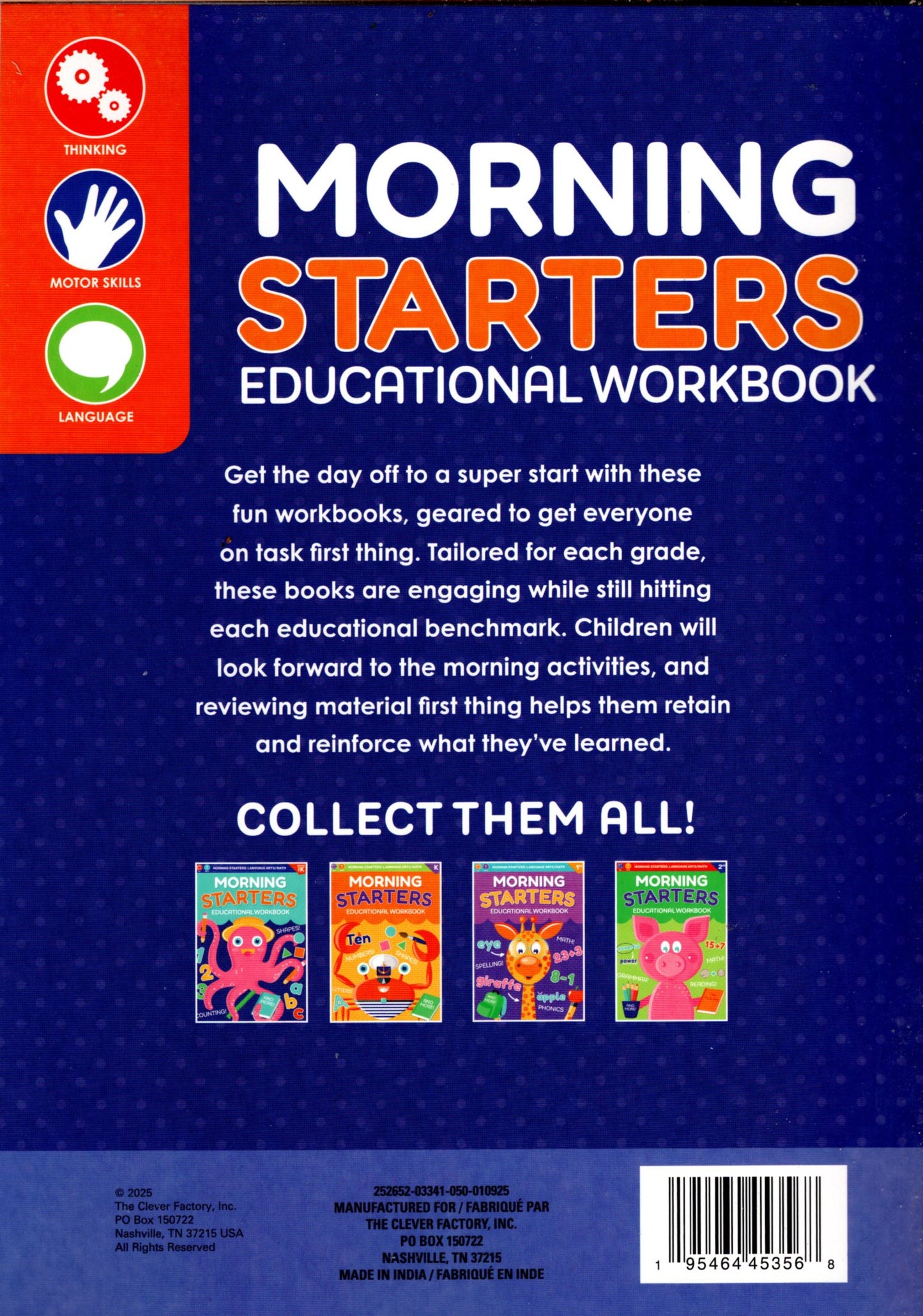 PRE-K Morning Starters Educational Workbooks -v20