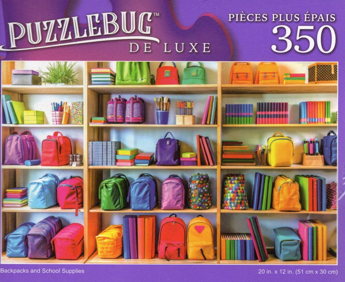 Backpacks and School Supplies - 350 Pieces Jigsaw Deluxe Puzzle