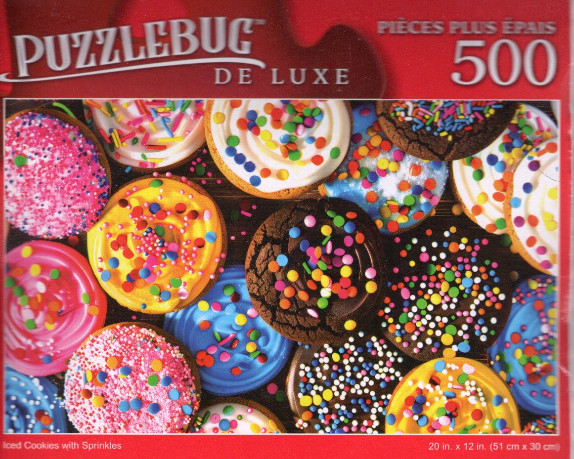 Iced Cookies with Sprinkles - 500 Pieces Deluxe Jigsaw Puzzle